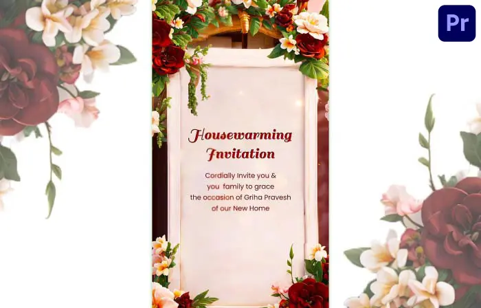 Housewarming Invitation 3D Floral Instagram Story